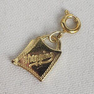 Vintage Shopping Bag Purse Bracelet Charm